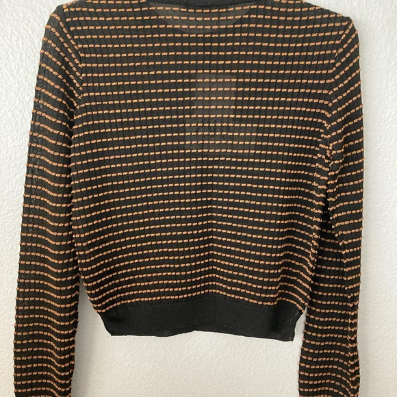 Zara Black And Gold Long Sleeves Sweater/Top Small BNWT - Picture 3 of 7